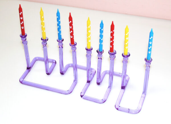 חנוכיה מודולרית בצבע סגול